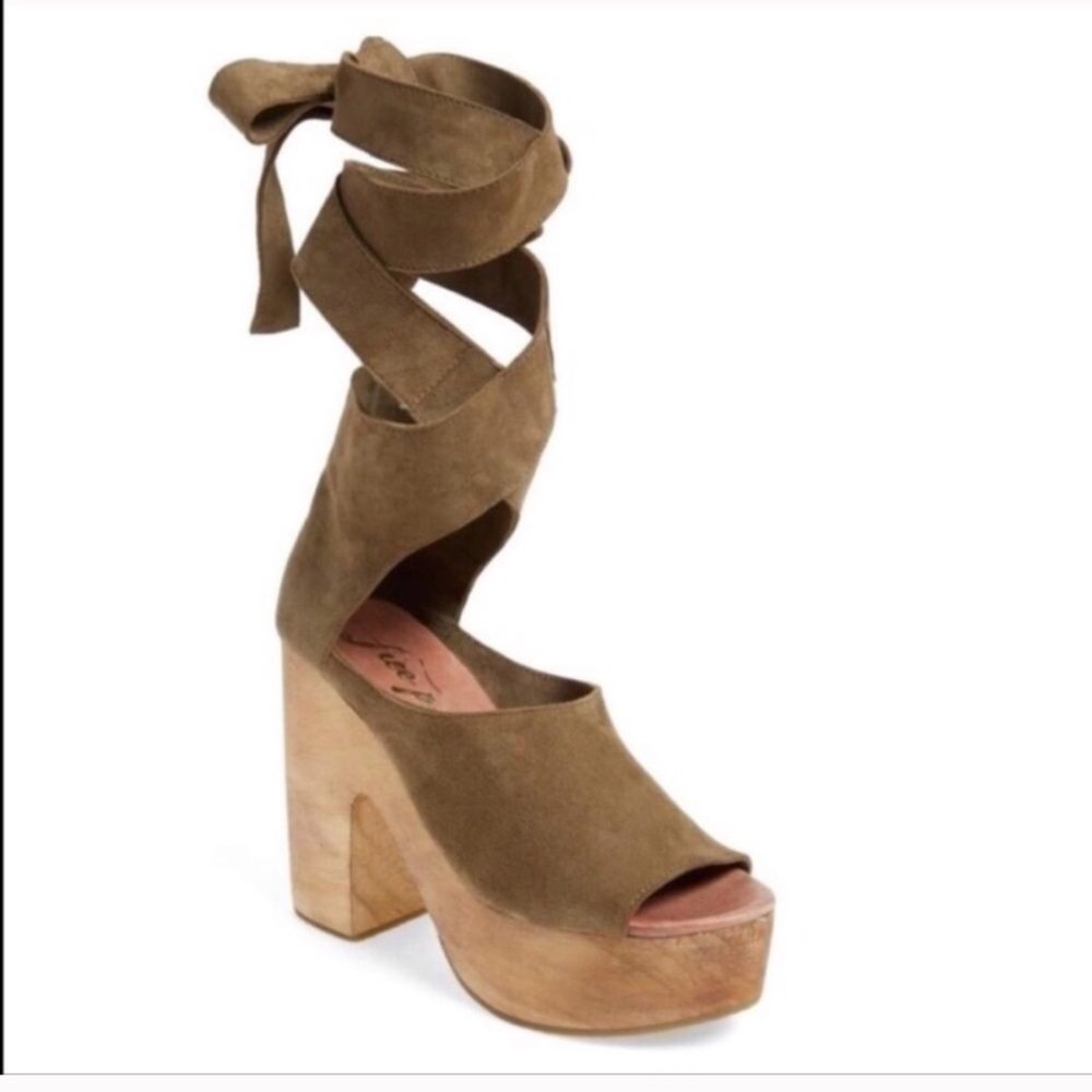 SOLD Free people touch the sky wrap sandals